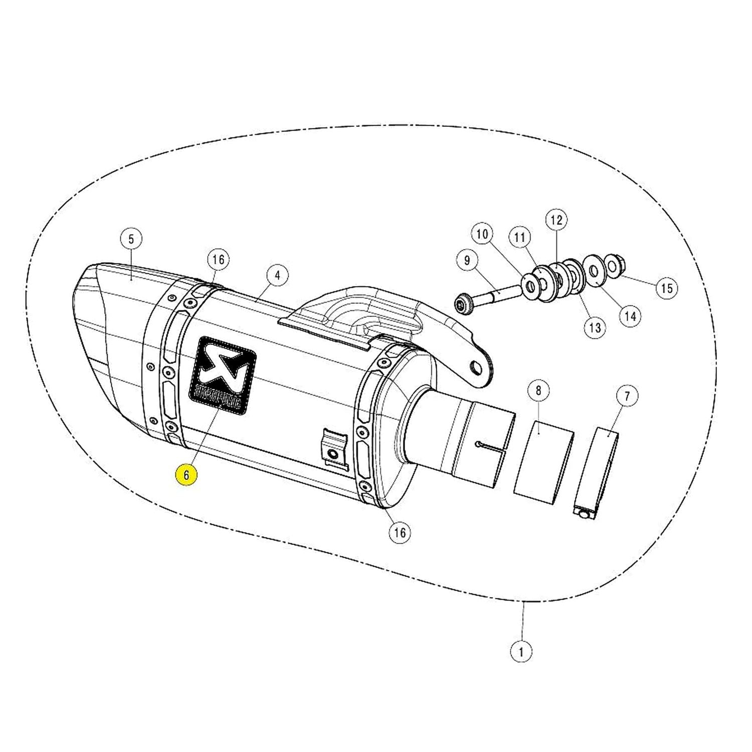 Akrapovic Exhaust Sticker For Suzuki GSX-S 1000 ABS 2015-2026